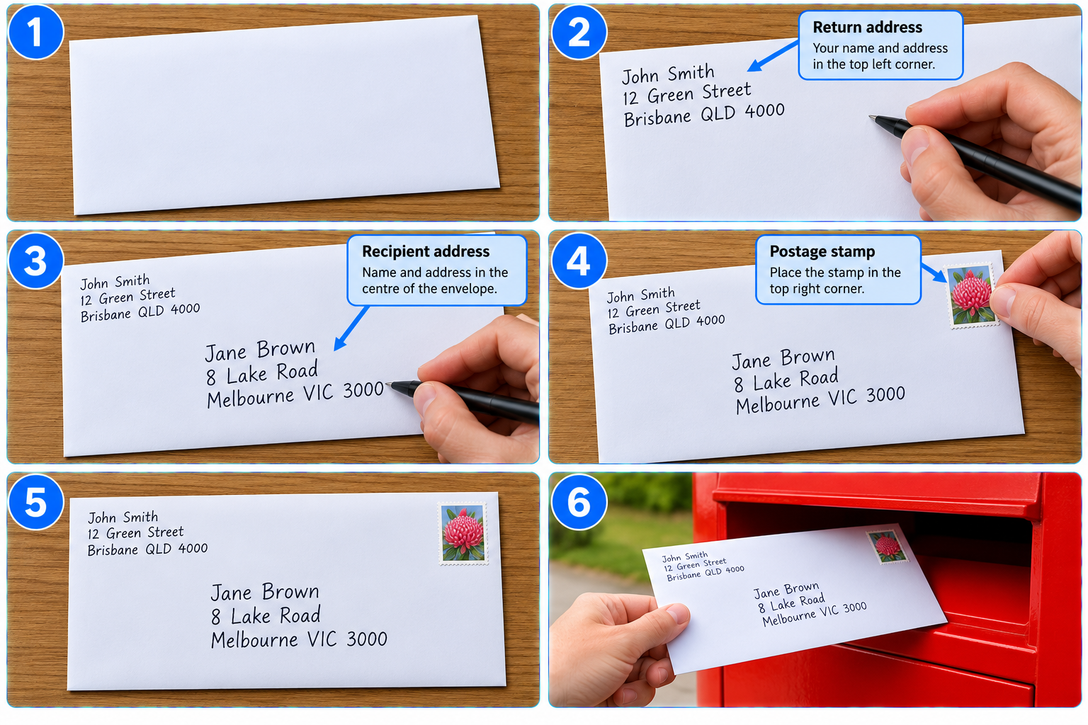 How to Address an Envelope illustrated overview