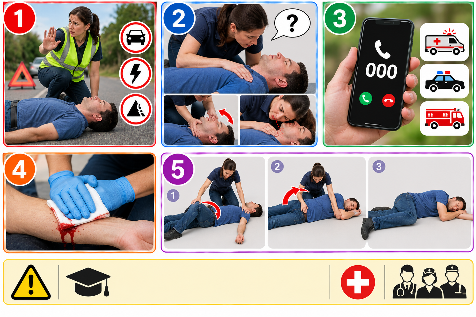 How to Perform Basic First Aid illustrated overview