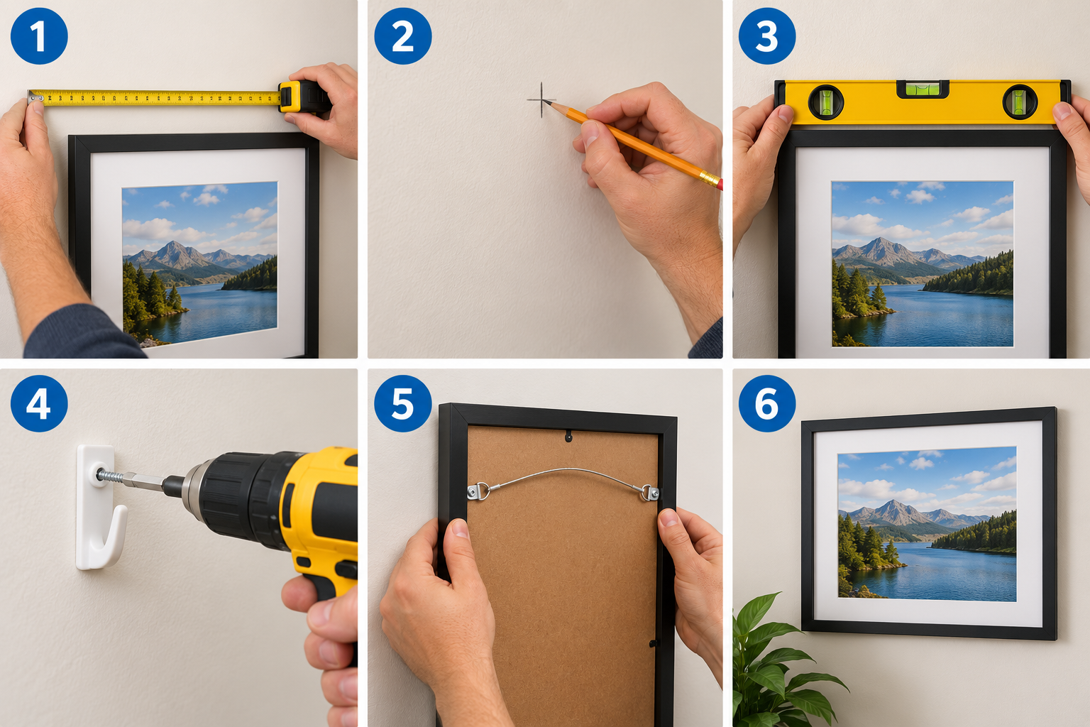 How to Hang a Picture illustrated overview