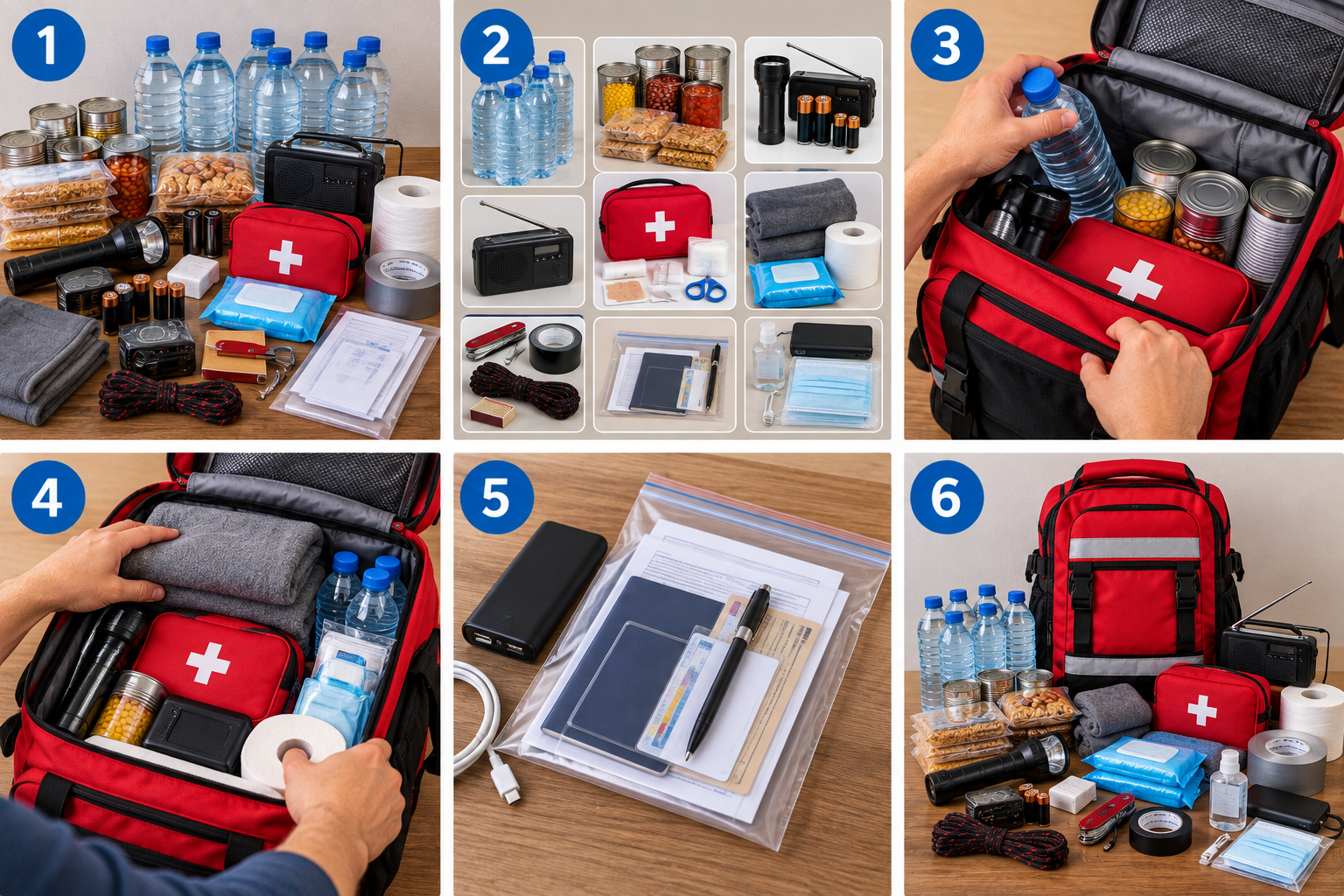 How to Make an Emergency Kit illustrated overview