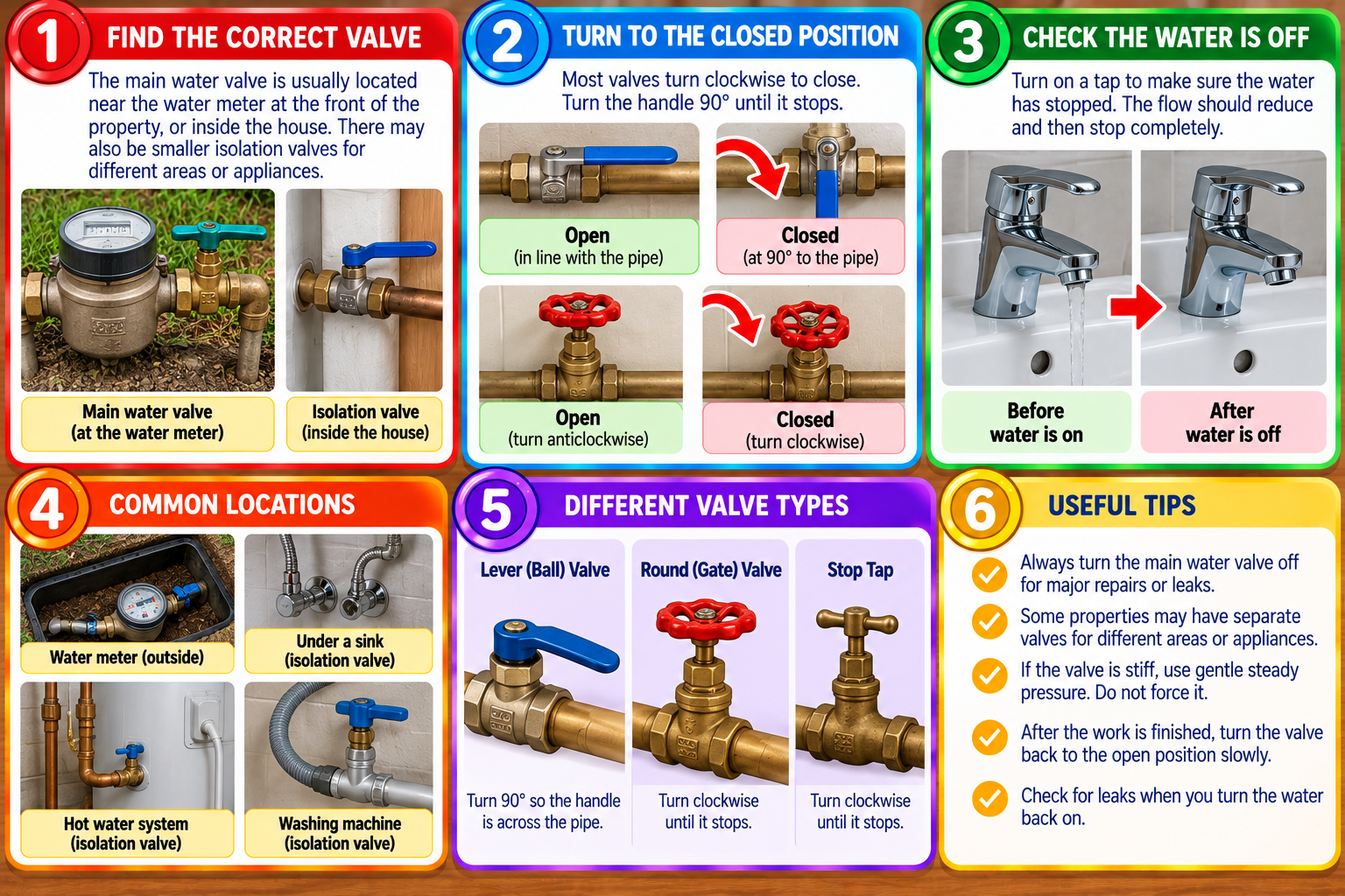 How to Turn Off the Water Supply illustrated overview
